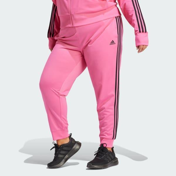 Essentials Warm-Up Slim Tapered 3-Stripes Track Pants (Plus Size) Product Image