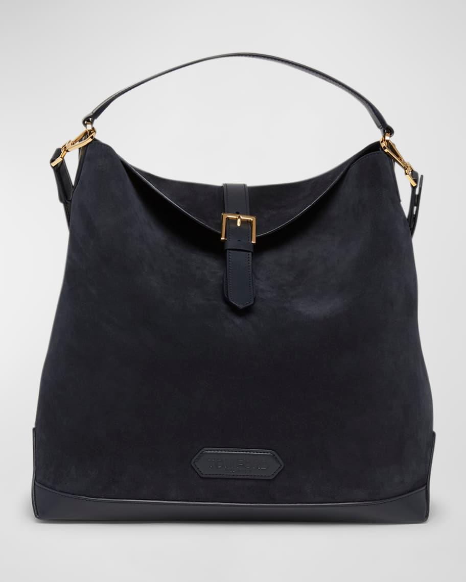 Men's Suede and Leather Hobo Bag Product Image