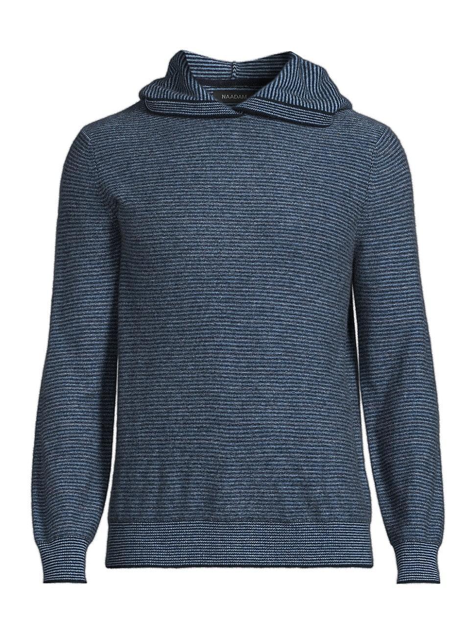 Mens Cashmere Striped Hoodie Product Image