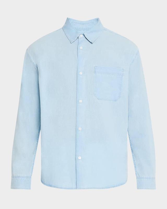 Men's Chambray Button-Down Shirt Product Image