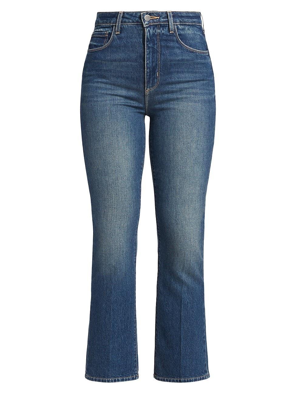 Womens Mira Crop Micro Boot-Cut Jeans Product Image