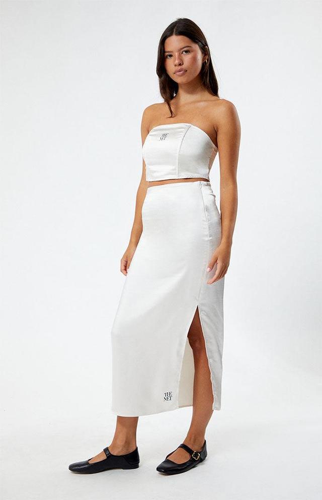 The Met Womens x PacSun Satin Midi Skirt Product Image