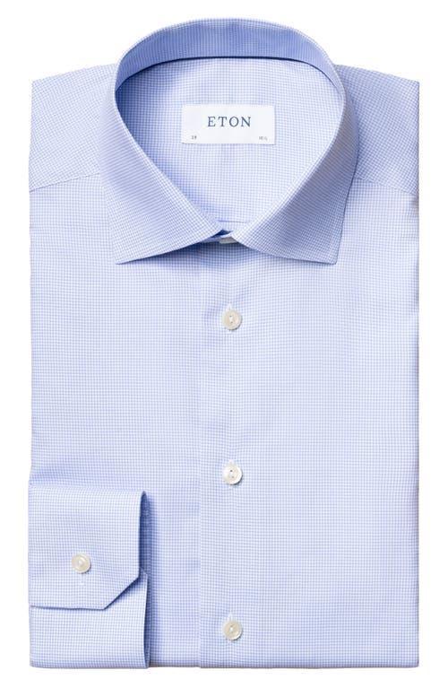 Eton Mens Extra Trim Fit Fine Grid Check Dress Shirt Product Image