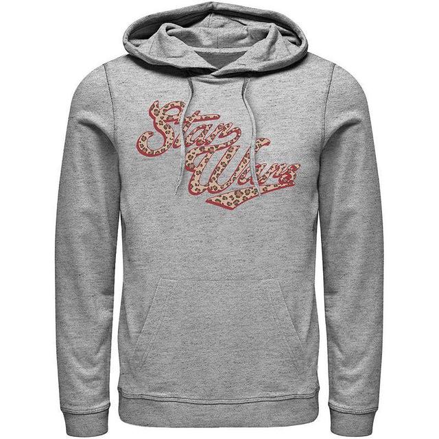 Mens Star Wars Cursive Cheetah Fill Logo Hoodie Blue Product Image