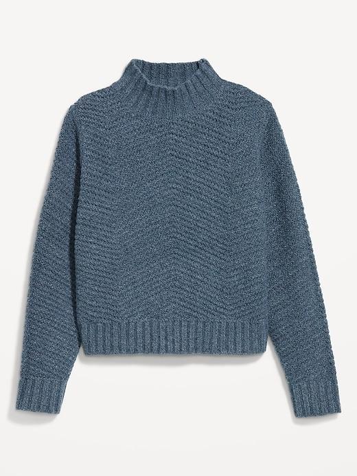 Mock-Neck Crop Sweater Product Image