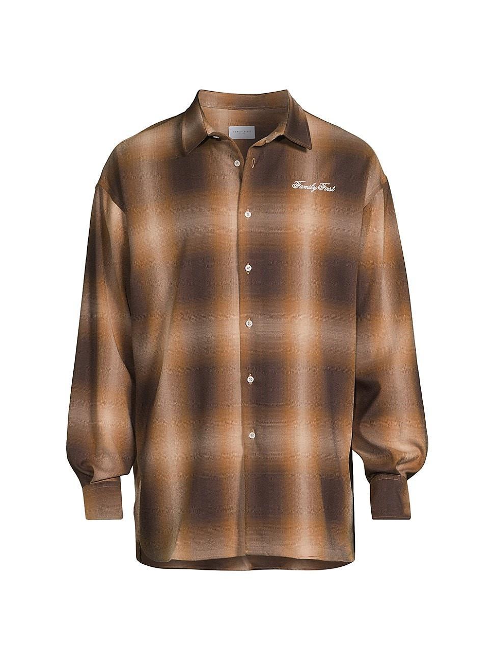 Mens Faded Check Shirt Product Image