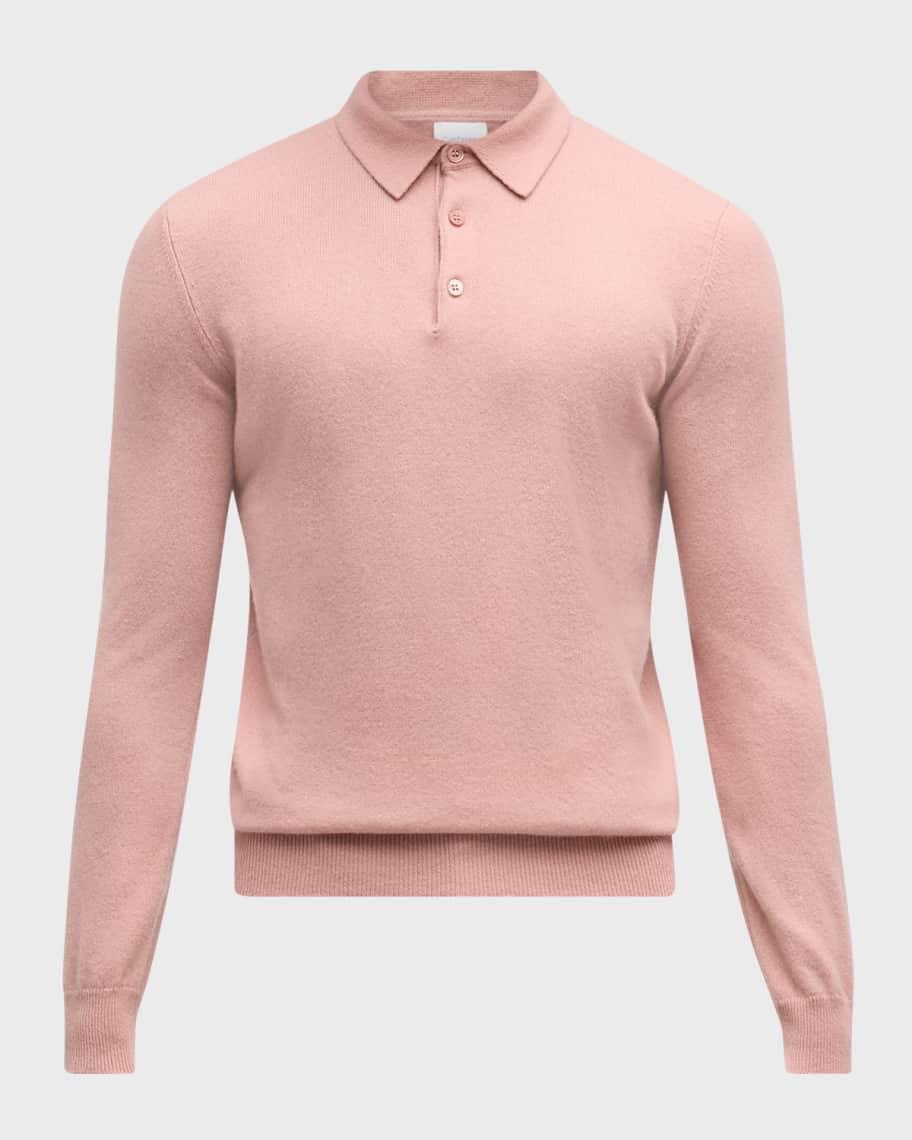 Men's Solid Cashmere Polo Sweater Product Image