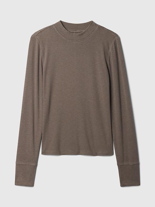 Essential Rib Mockneck T-Shirt Product Image