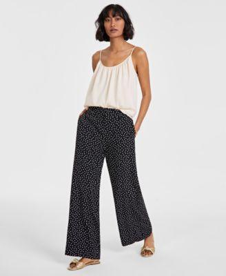 Women's Printed Wide-Leg Pants, Created for Macy's Product Image