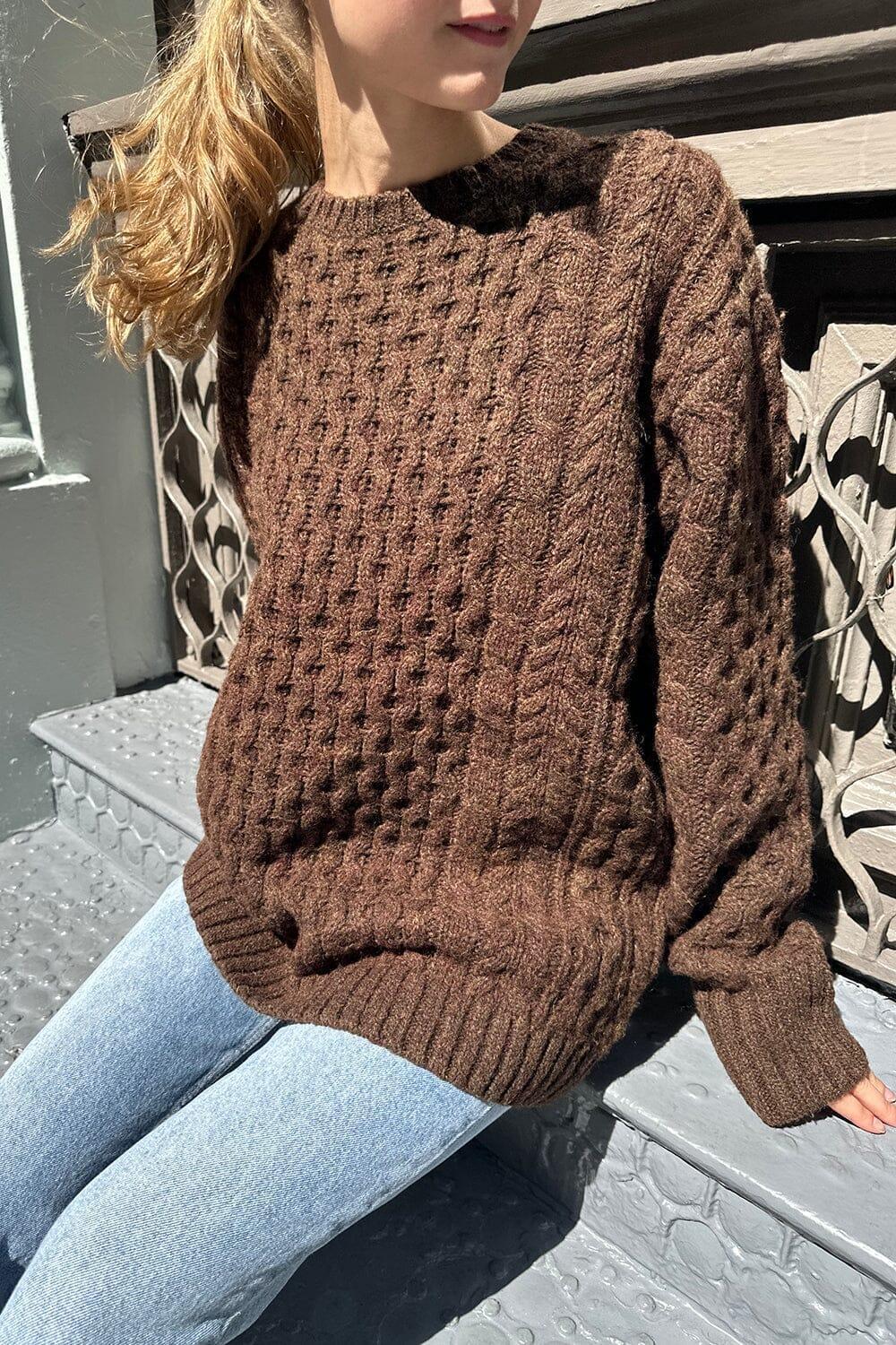 Winona Heavy Wool Cable Knit Sweater Product Image