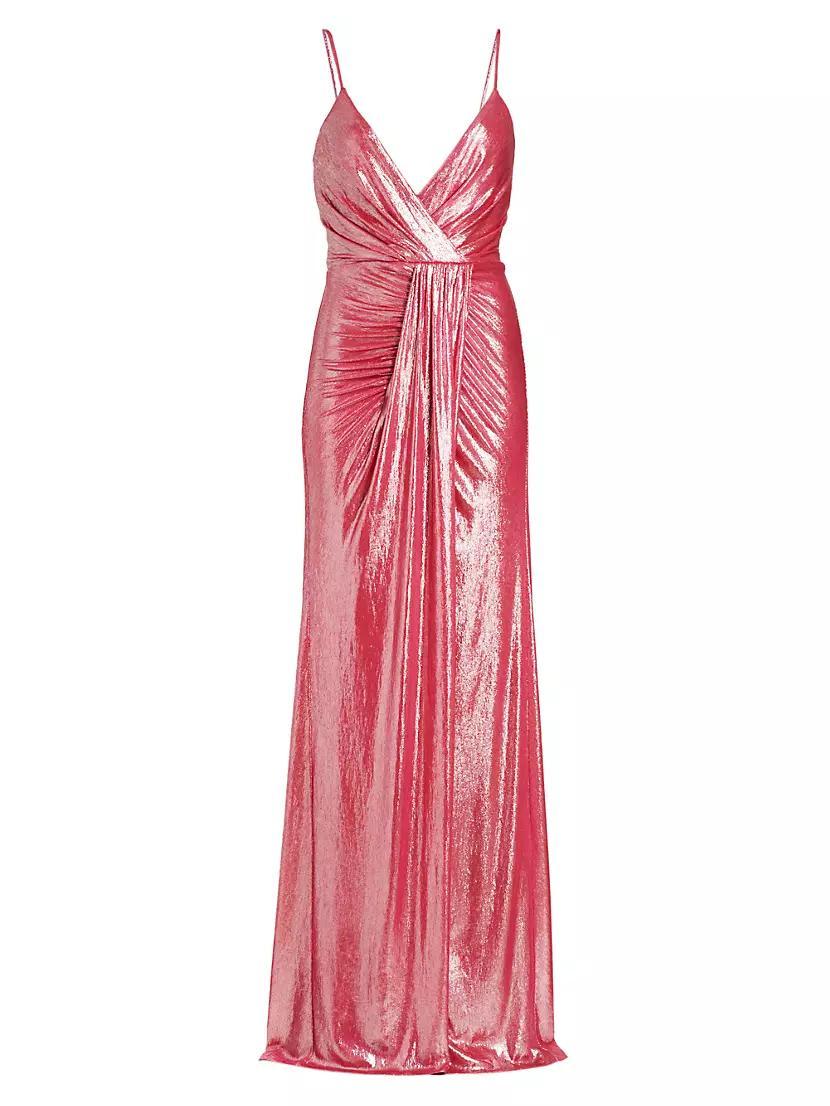 Kade Metallic Draped Gown Product Image