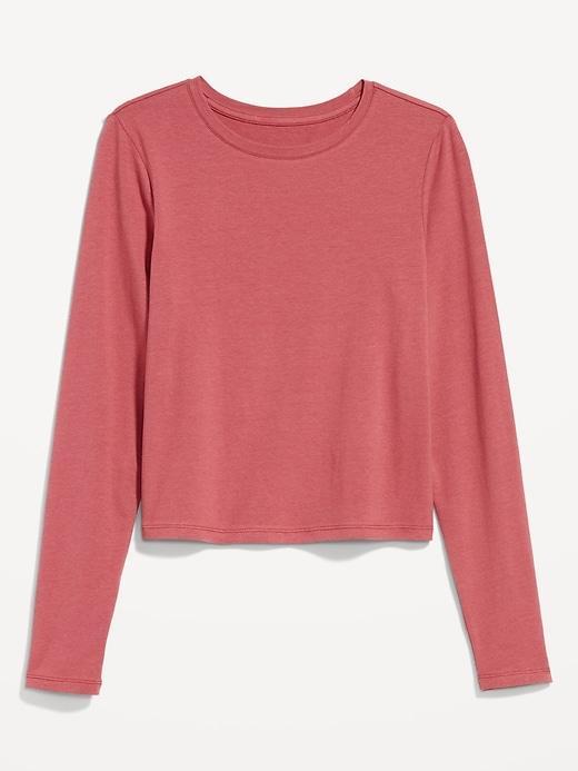 Bestee Long-Sleeve Crop T-Shirt Product Image