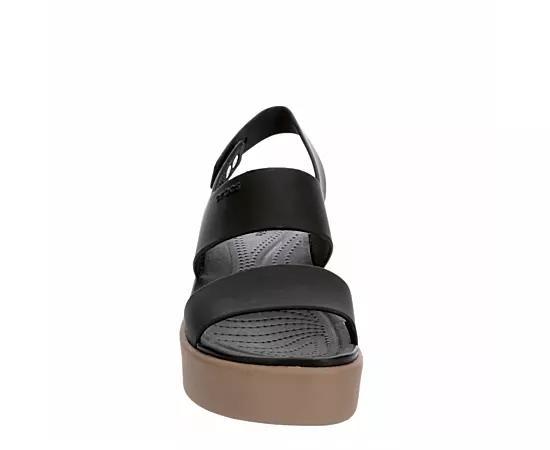 Crocs Brooklyn Low Wedge (Black/Mushroom) Women's Wedge Shoes Product Image