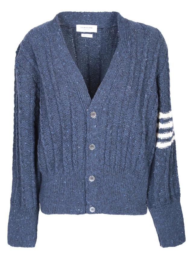 Twist Cable Blue Cardigan Product Image