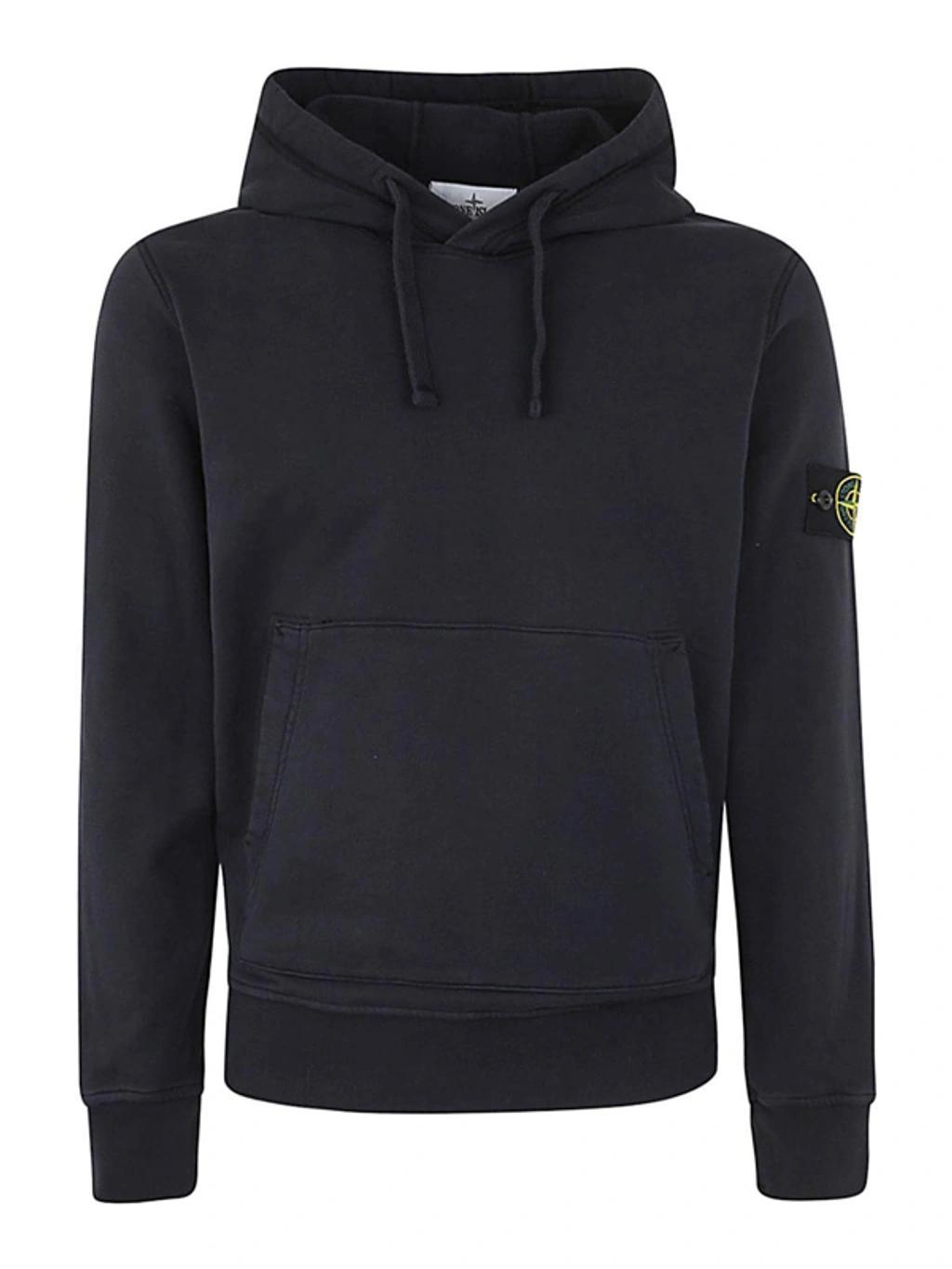 STONE ISLAND Hoodies Clothing In Black Product Image