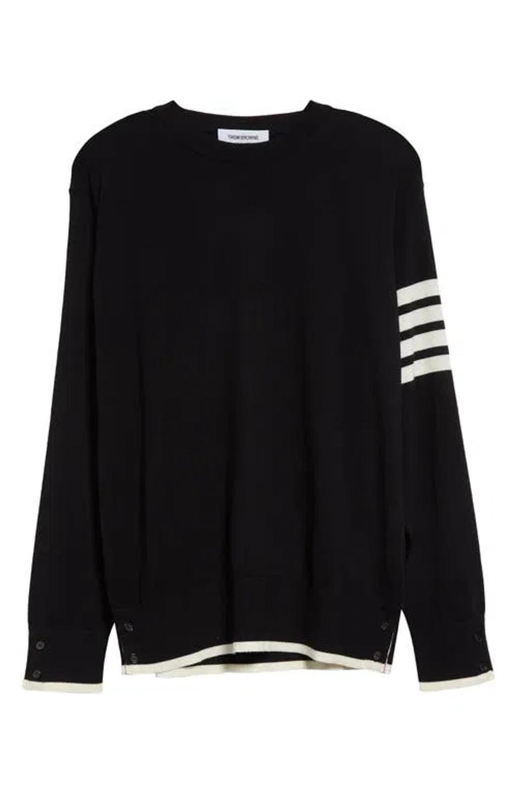 Virgin Wool Crewneck Sweater In Black Product Image