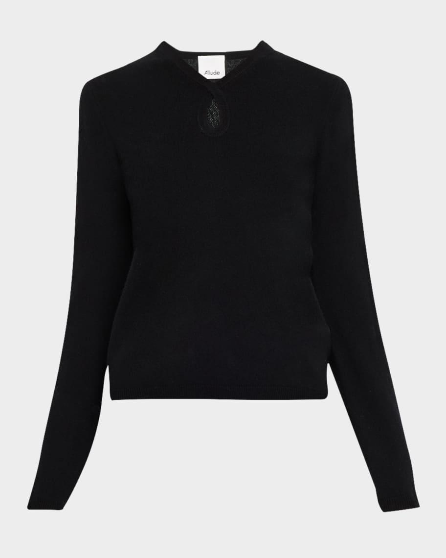 Cutout V-Neck Cashmere-Blend Pullover product image