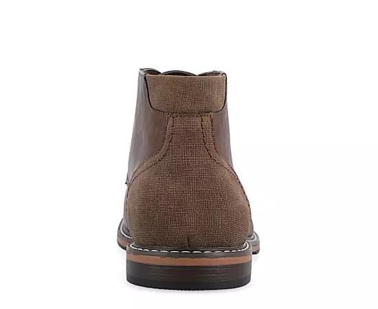 VANCE Franco Mens Plain Toe Chukka Boots Brown Product Image