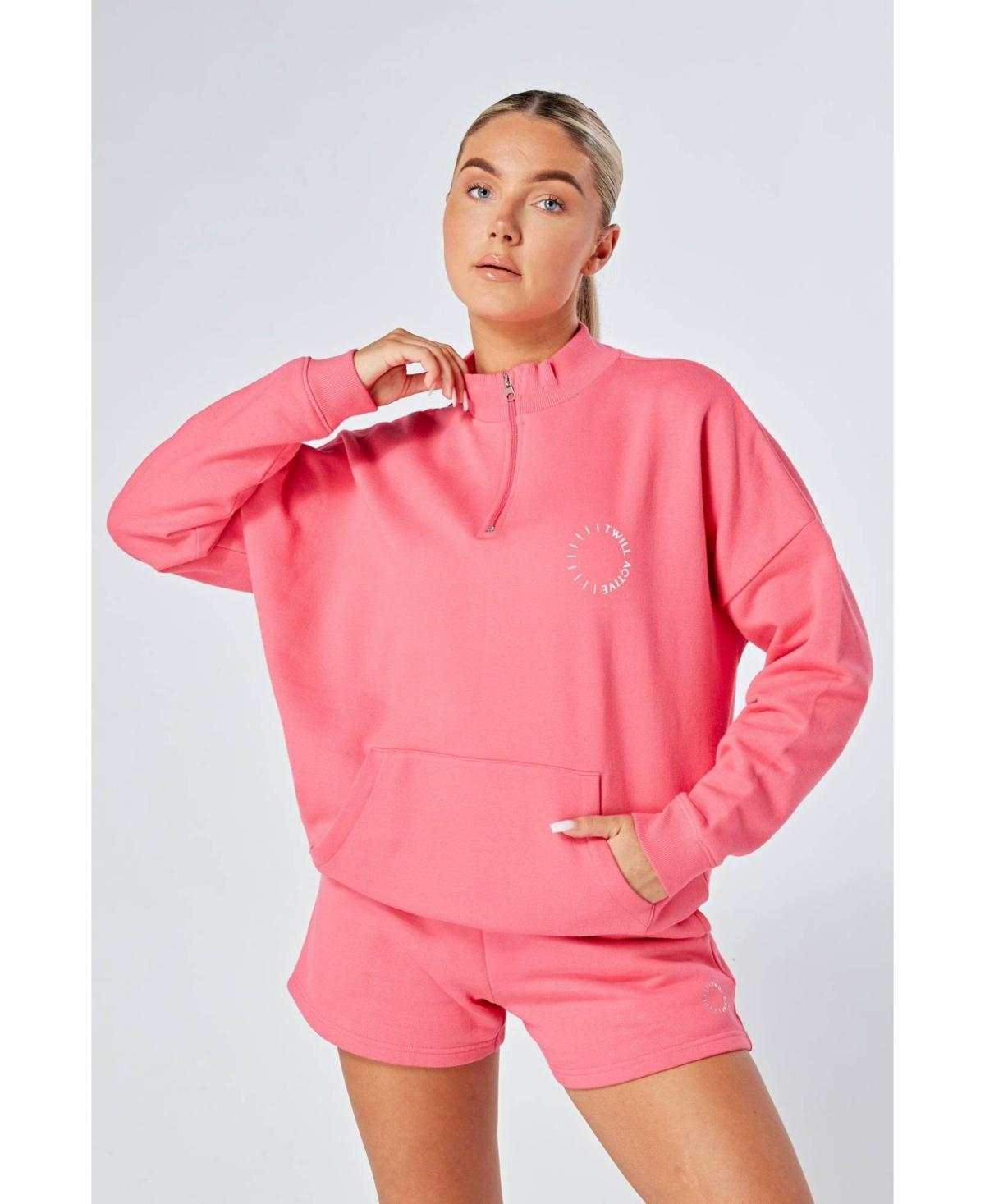 Womens Essentials Oversized Funnel Neck Zip up Sweatshirt product image