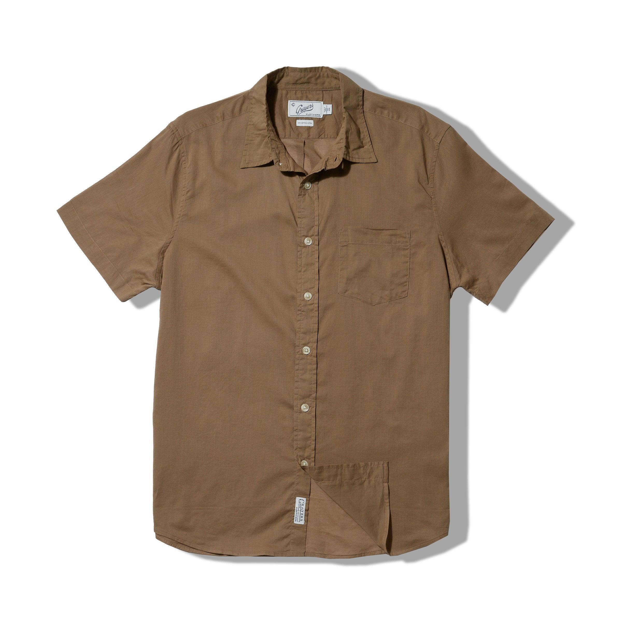 Portofino Featherweight Poplin Short Sleeve Shirt - Ermine Product Image