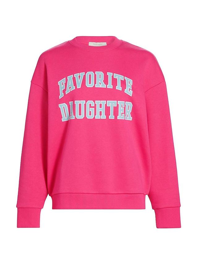 Womens Collegiate Oversized Cotton Logo Sweatshirt Product Image