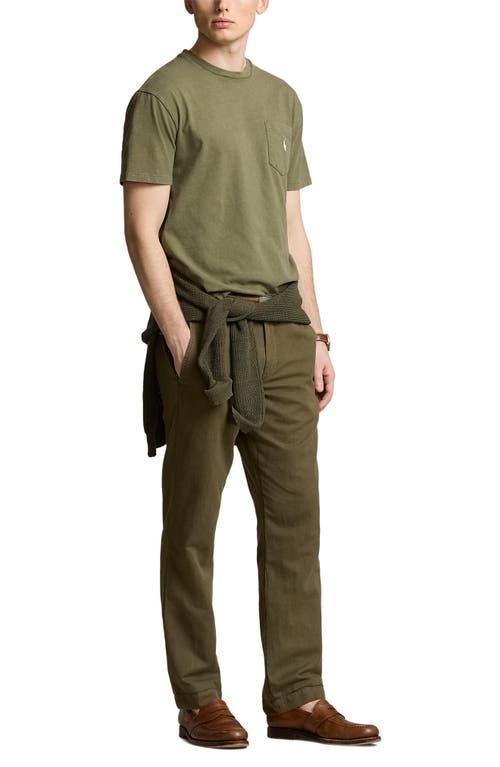 POLO RALPH LAUREN Cotton & Linen Pocket T-shirt In Thermal Green Product Image