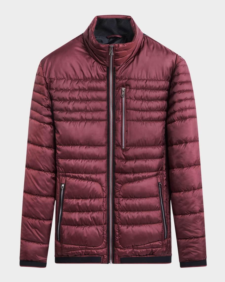 Men's Full-Zip Quilted Bomber Jacket Product Image