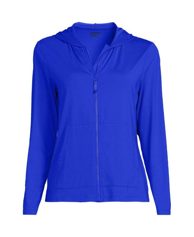 Plus Size Lands End Hooded Full-Zip UPF 50 Rash Guard, Womens Product Image