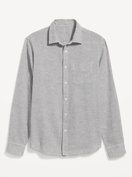 Classic Fit Everyday Linen-Blend Shirt Product Image