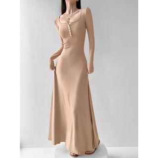 Square-Neck Maxi A-Line Dress product image