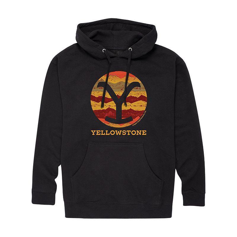 Mens Yellowstone Pattern Y Brand Hoodie Black Product Image