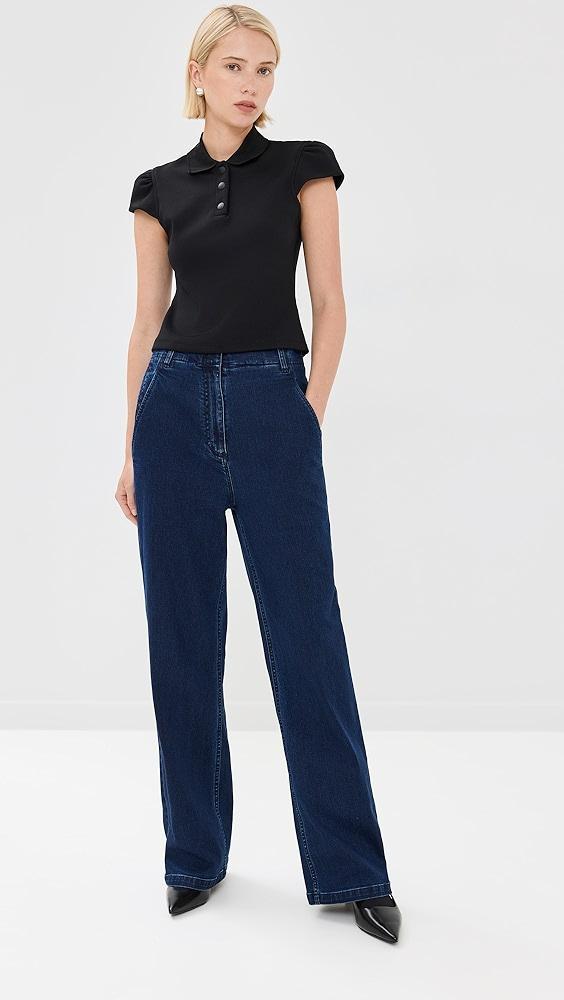 Tibi Classic Indigo Denim Barry Jeans | Shopbop Product Image