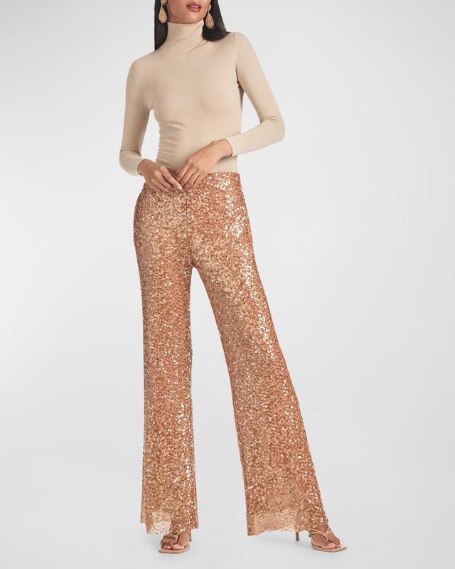 Womens Alli Sequin Bootcut Pants Product Image