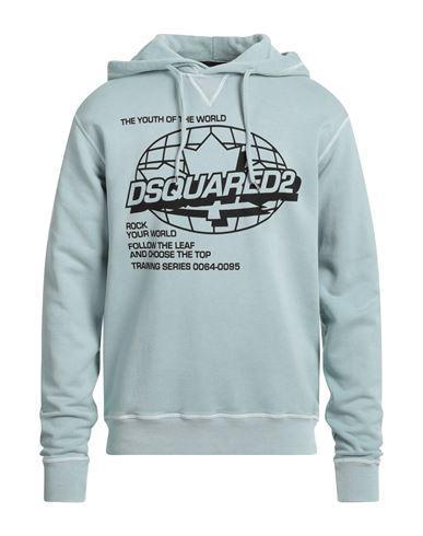 DSQUARED2 Man Sweatshirt Sky Blue Size Xxl Cotton Product Image