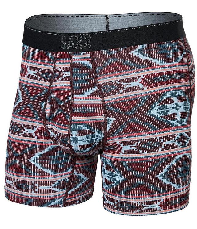 SAXX Quest Quick Dry Ikat Stripe Print Mesh 5#double; Inseam Boxer Briefs Product Image