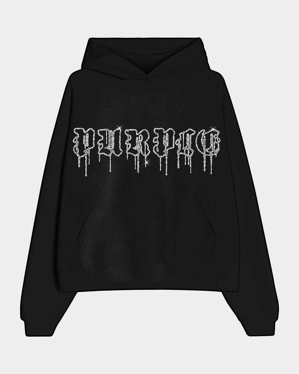 Mens Embellished Drip Logo Hoodie Product Image