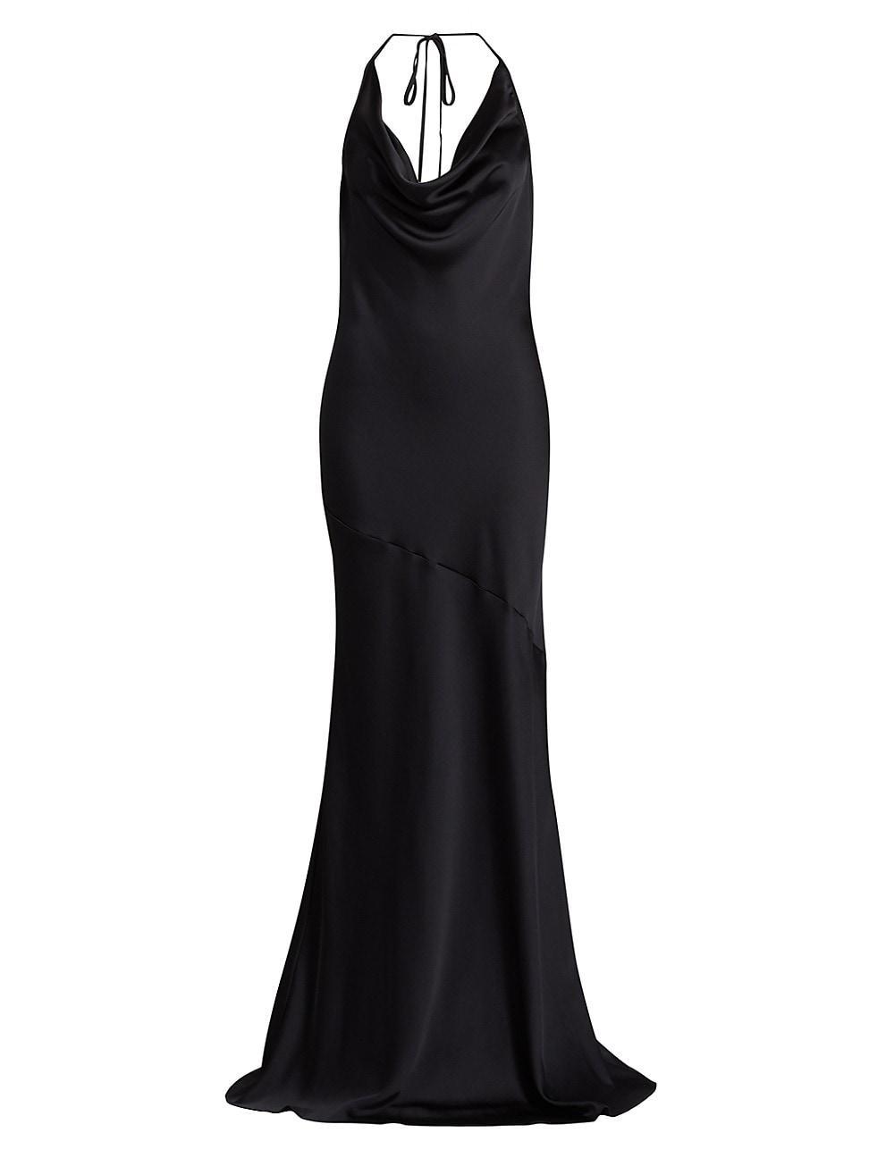 Womens Haleigh Charmeuse Cowlneck Gown Product Image