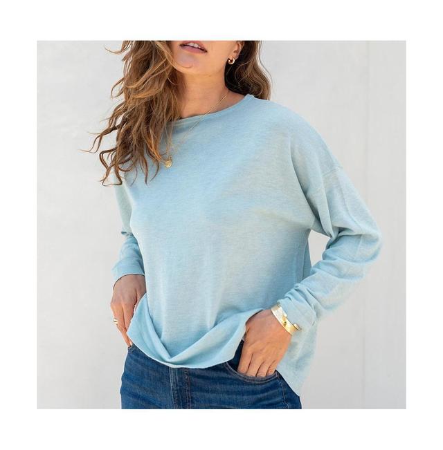 Mersea Womens Delmar Sweater Aqua Glass Product Image