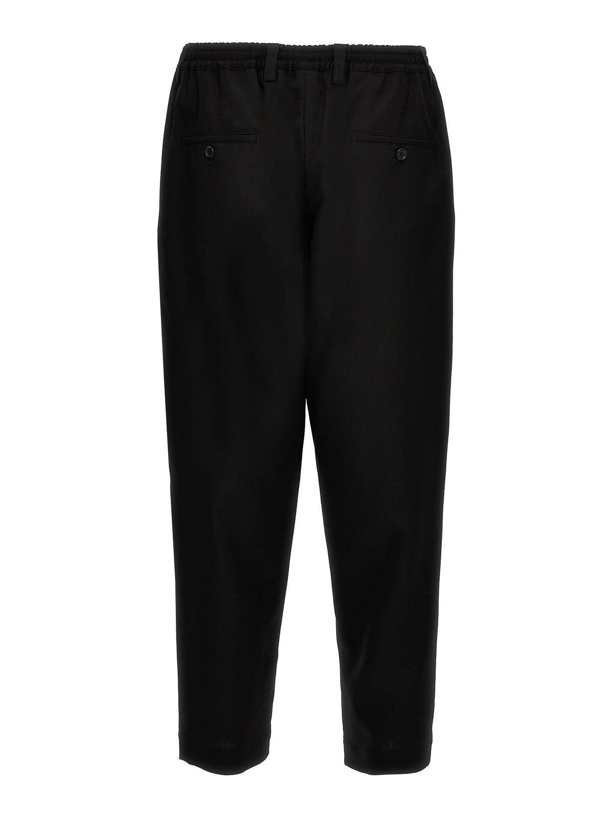 MARNI Tropical Wool Crop Pants In Black Product Image