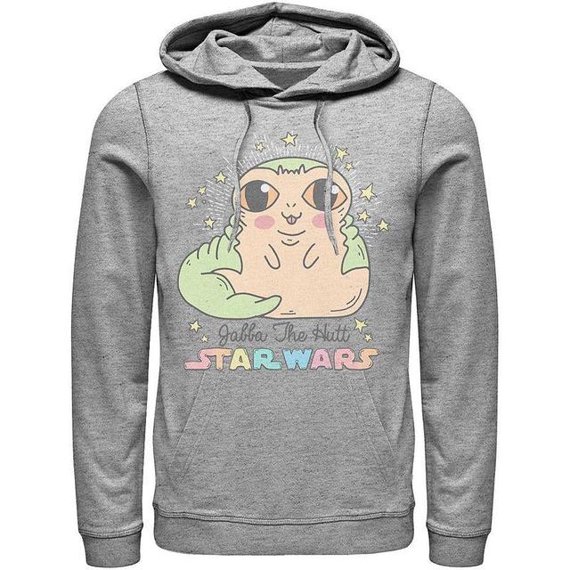 Mens Star Wars Cute Cartoon Jabba The Hutt Hoodie Athletic Grey Product Image