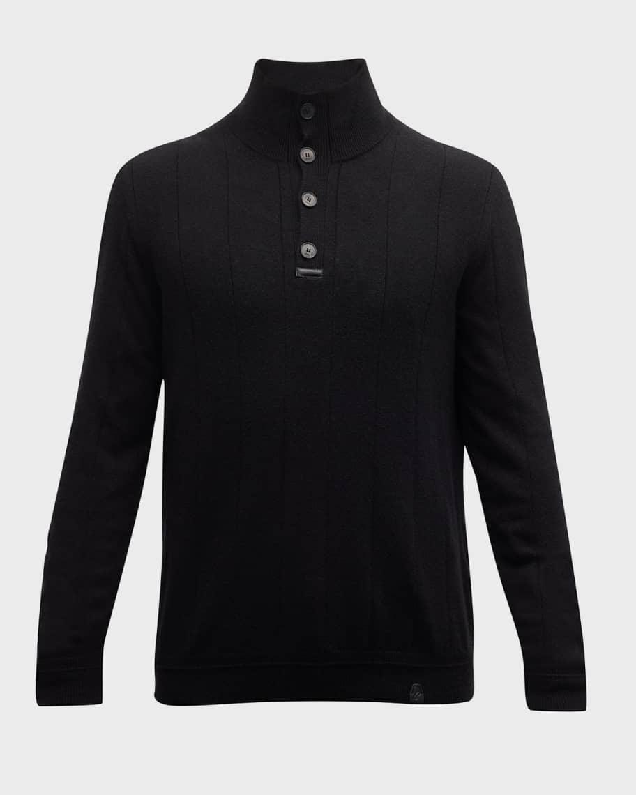 Men's Mock Neck Cashmere Sweater Product Image