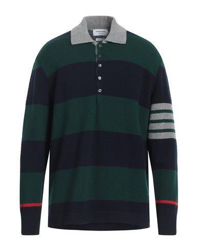 THOM BROWNE Man Sweater Green Size 2 Virgin Wool Product Image