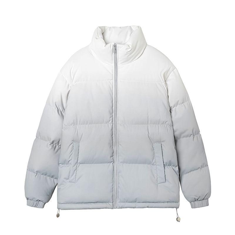 Gradient Zip Puffer Jacket Product Image