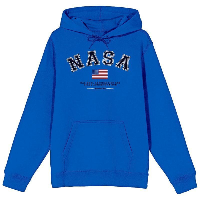 Mens NASA U.S. Flag Varsity Logo Graphic Hoodie Product Image