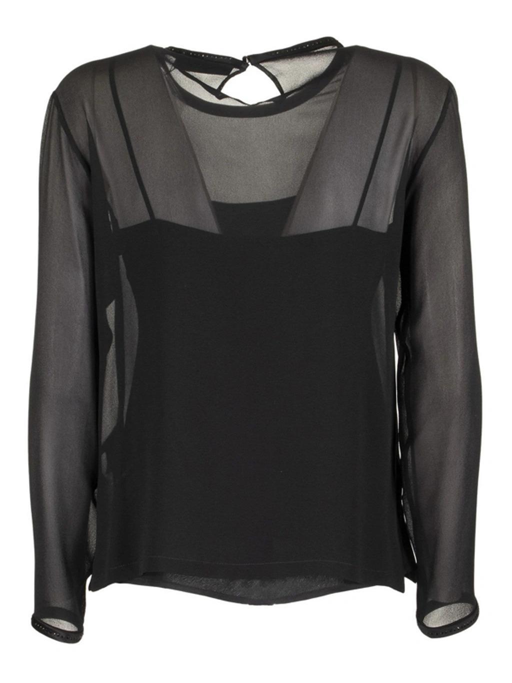 MAX MARA Ferrara Silk Georgette Blouse In Black Product Image