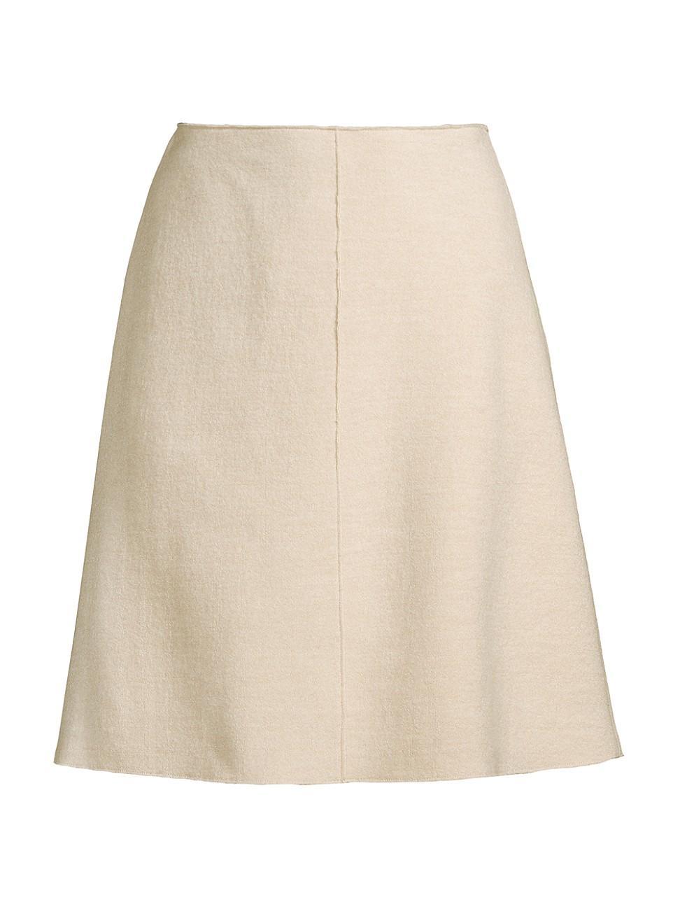 Womens Wool-Blend Knee-Length Skirt product image