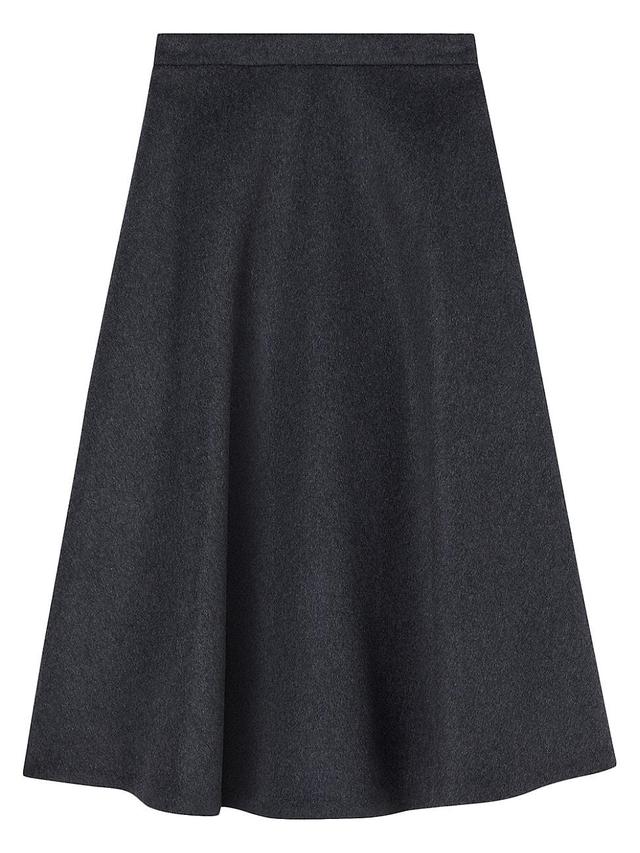 Womens Stretch Wool A-Line Maxi Skirt Product Image