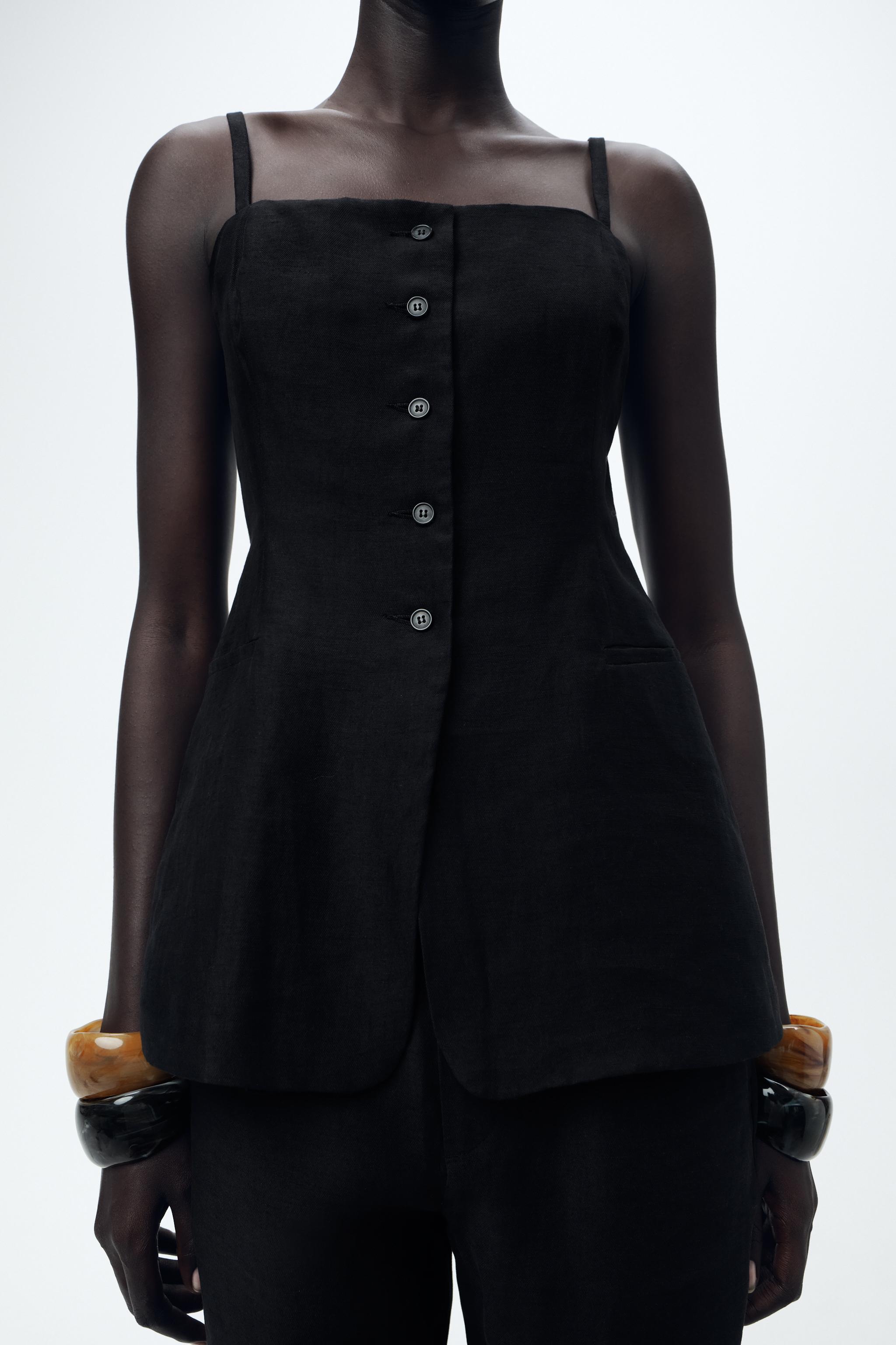 BUTTONED VEST TOP ZW COLLECTION Product Image