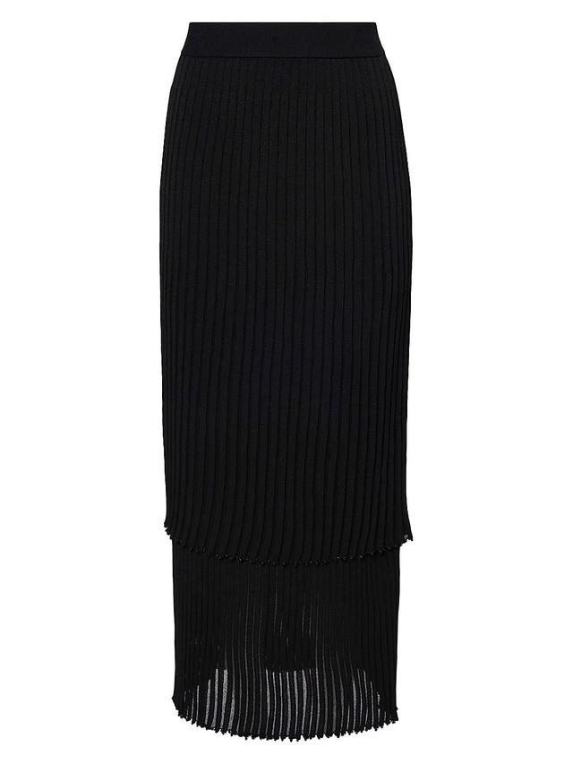 Womens Ariana Pleated Knit Maxi Skirt Product Image