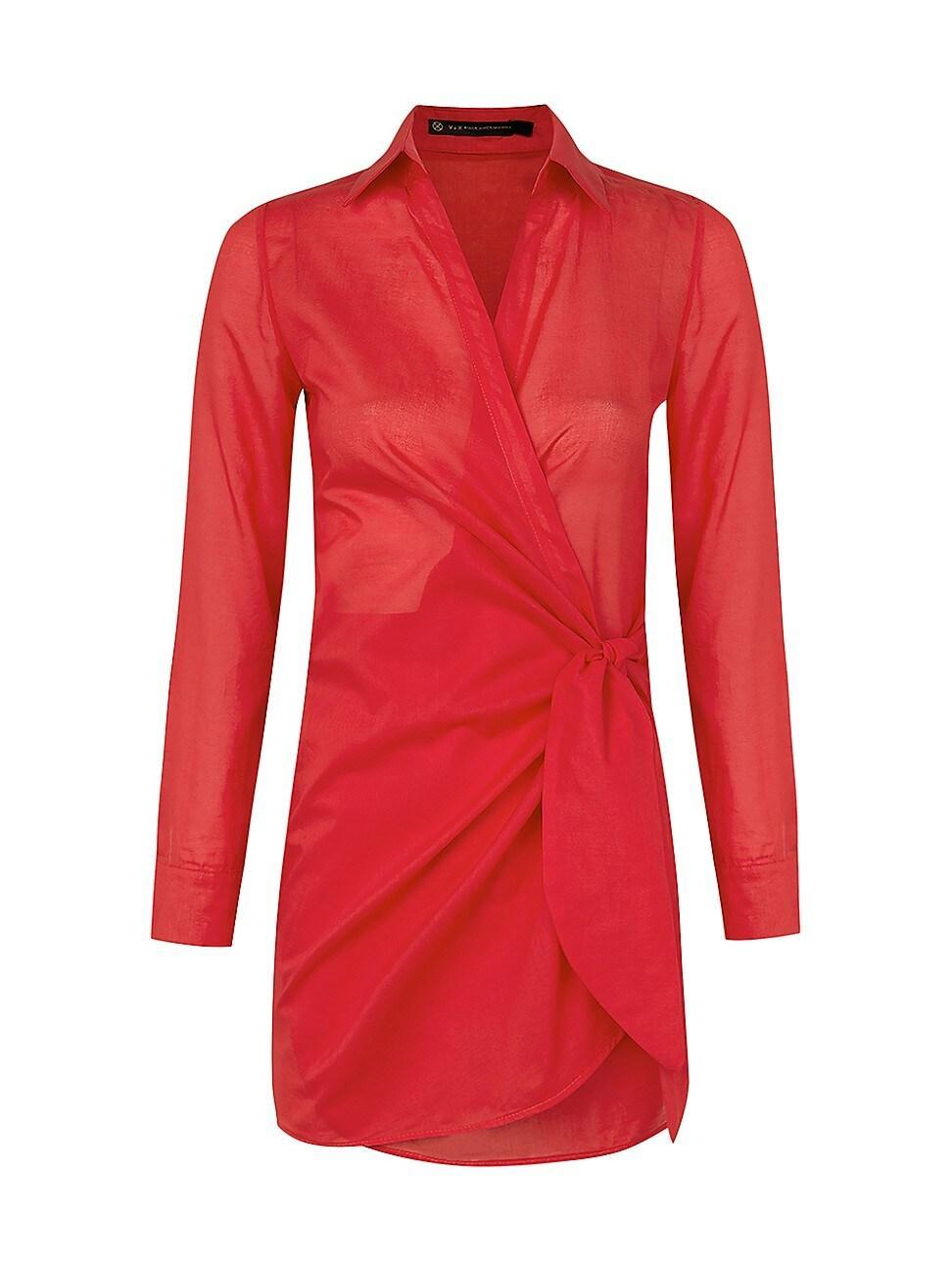 Womens Lia Twisted Cotton Cover-Up Product Image